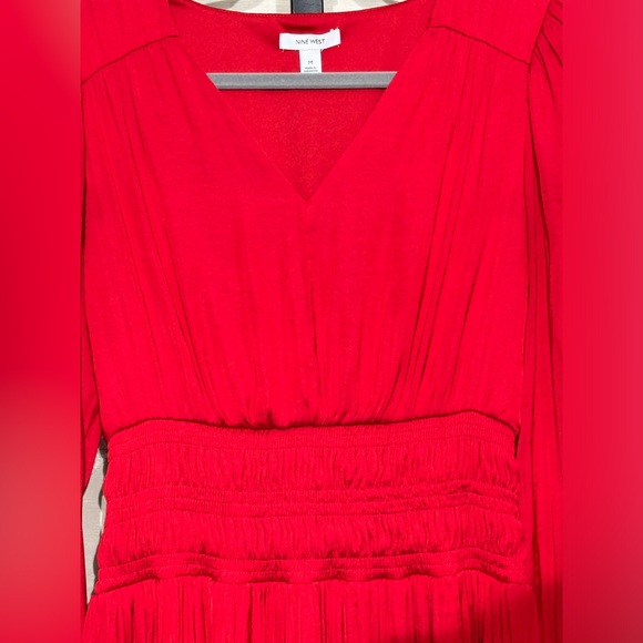 Nine West Long Sleeve Smocked Mini Dress - Picture 5 of 8